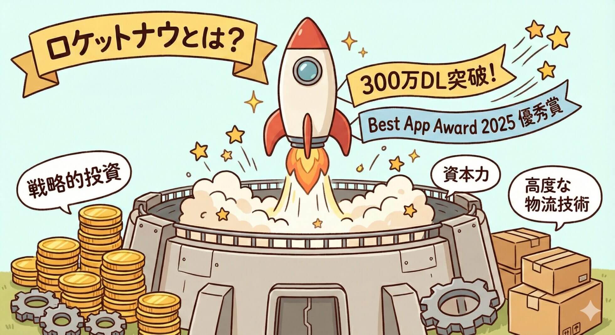 ロケットナウとは何かを解説。300万ダウンロード突破と物流・資本力を活かした新しいデリバリーサービス